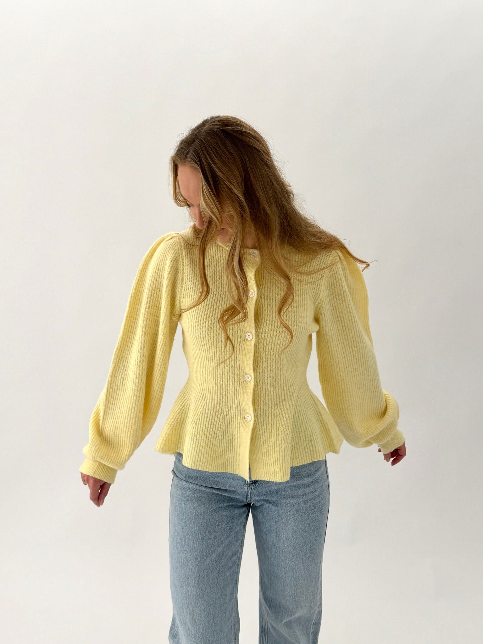 PCSILLY Knit Cardigan - Pale Banana